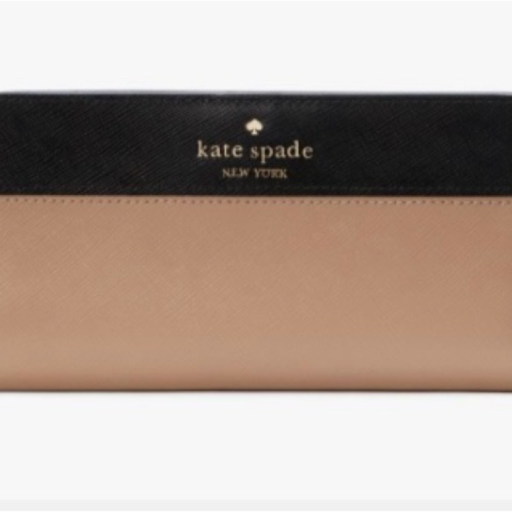 Kate Spade Black and Blush Bifold Wallet